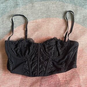 Urban Outfitters Black Corset Bra Top